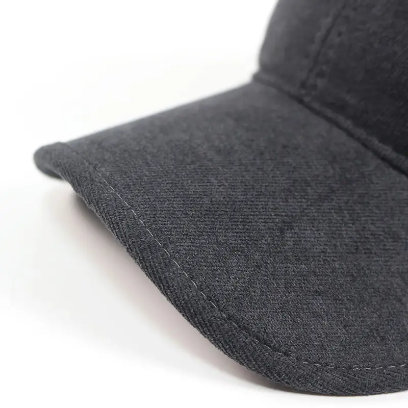 Men's Winter Wool Cap Grey Blue Ear Flaps