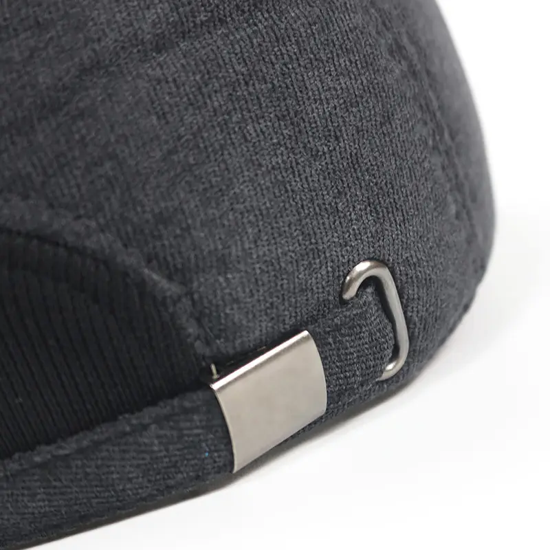 Men's Winter Wool Cap Grey Blue Ear Flaps