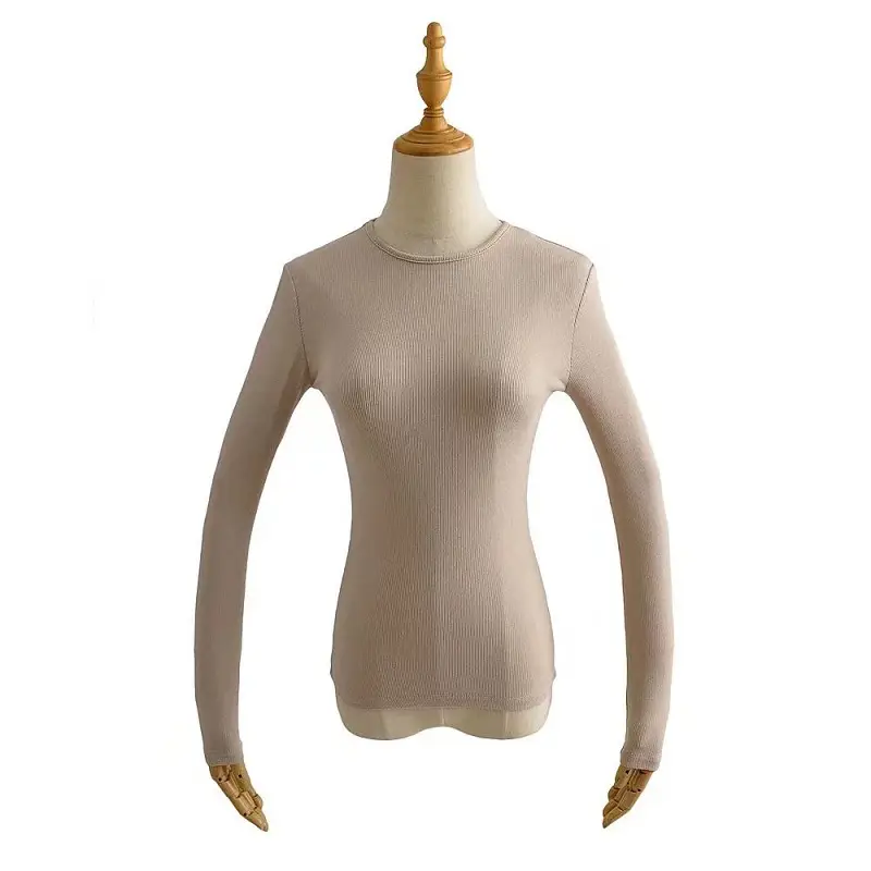 Black Slim Fit Long Sleeve Women's T-Shirt - Image 3