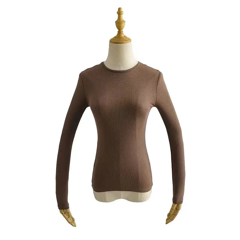 Black Slim Fit Long Sleeve Women's T-Shirt - Image 4