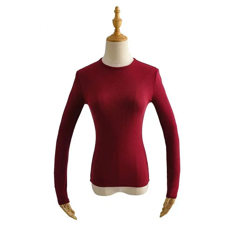 Black Slim Fit Long Sleeve Women's T-Shirt - Image 7