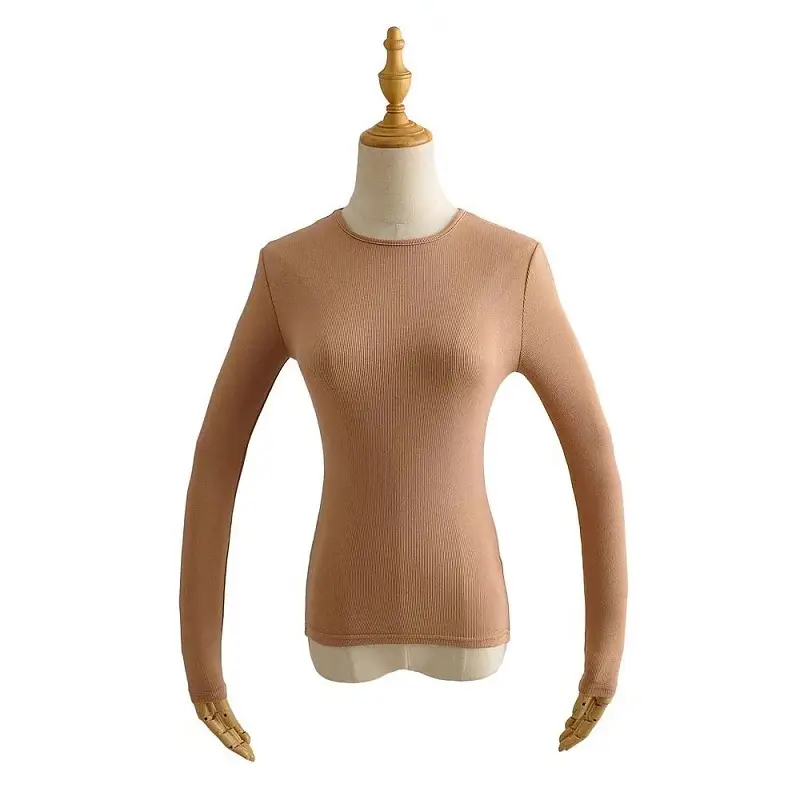 Black Slim Fit Long Sleeve Women's T-Shirt - Image 8
