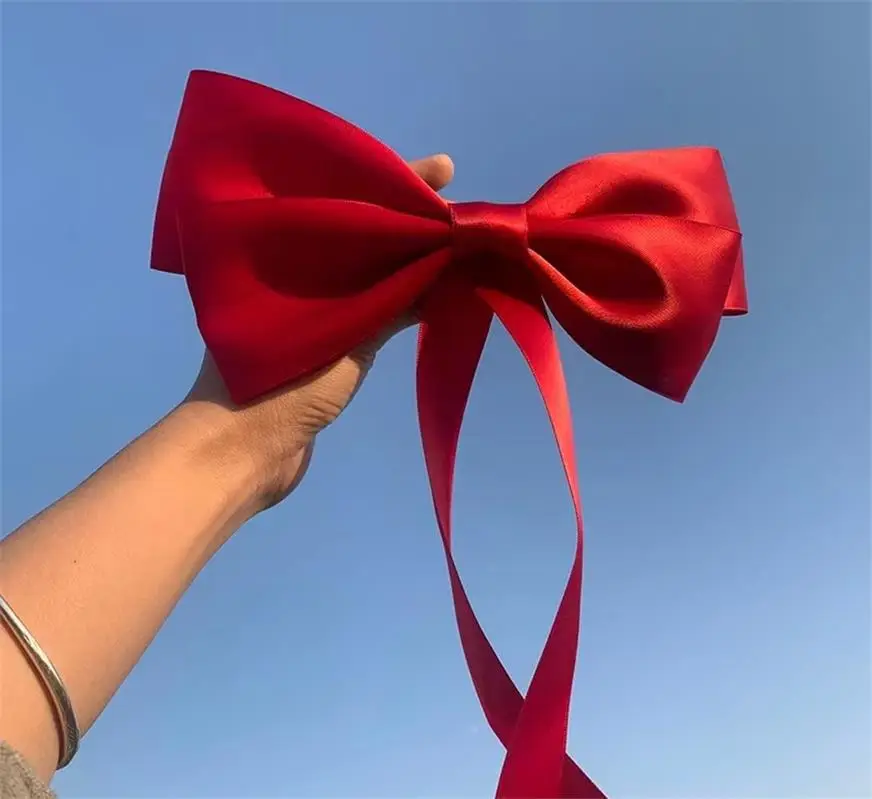 Red Bow Headwear for Women Summer Hairpin - Image 2