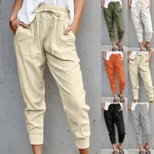 Sexy Slim Pencil Pants for Women Mid Waist Stretch PU Leather — feature 31