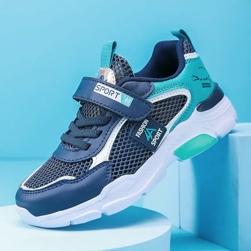 Kids Sports Shoes Blue Teal Mid School Casual - Image 11