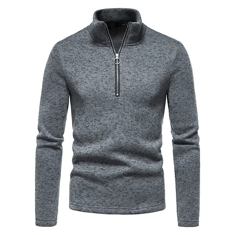 Men's 2022 Slim Fit Zipper Hoodie Black Grey Gray