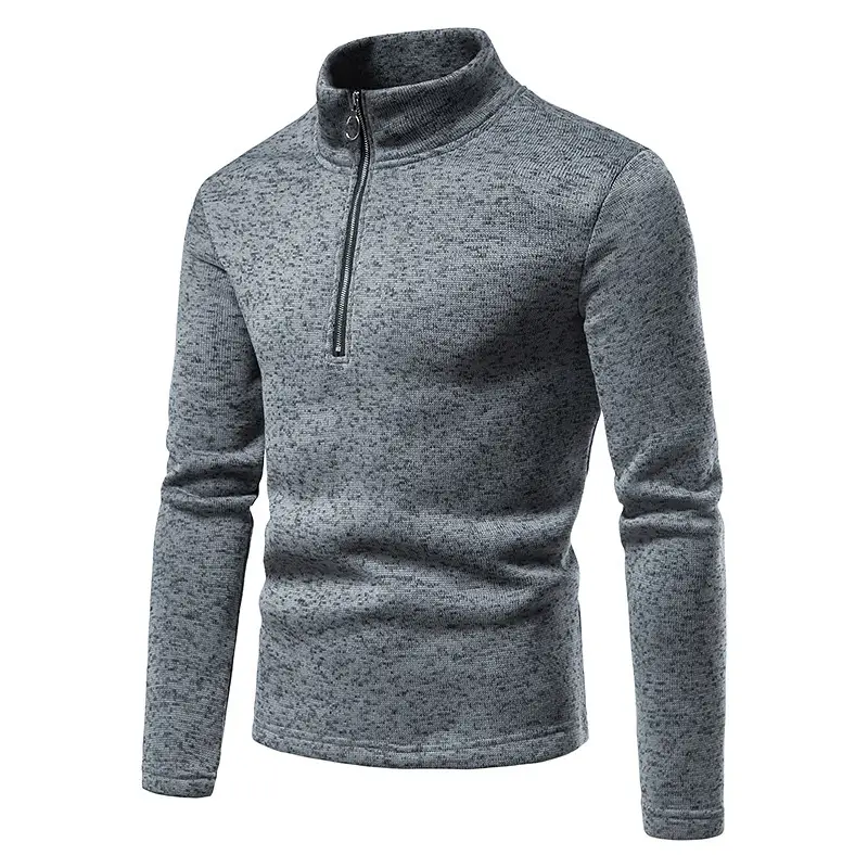 Men's 2022 Slim Fit Zipper Hoodie Black Grey Gray — feature 3