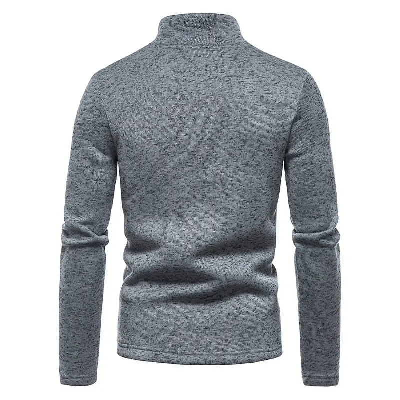Men's 2022 Slim Fit Zipper Hoodie Black Grey Gray — feature 4