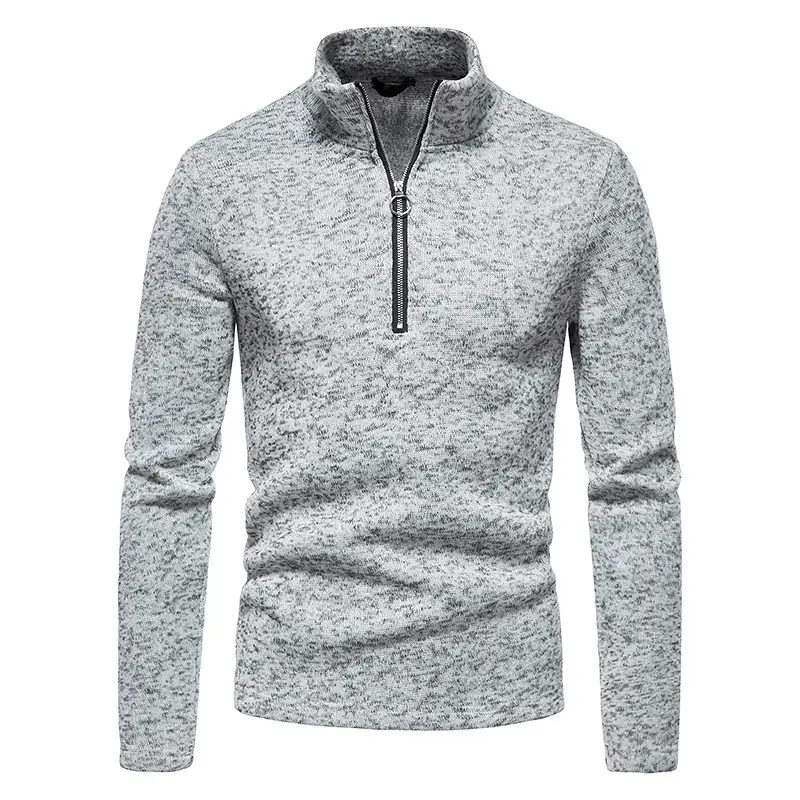 Men's 2022 Slim Fit Zipper Hoodie Black Grey Gray — feature 9