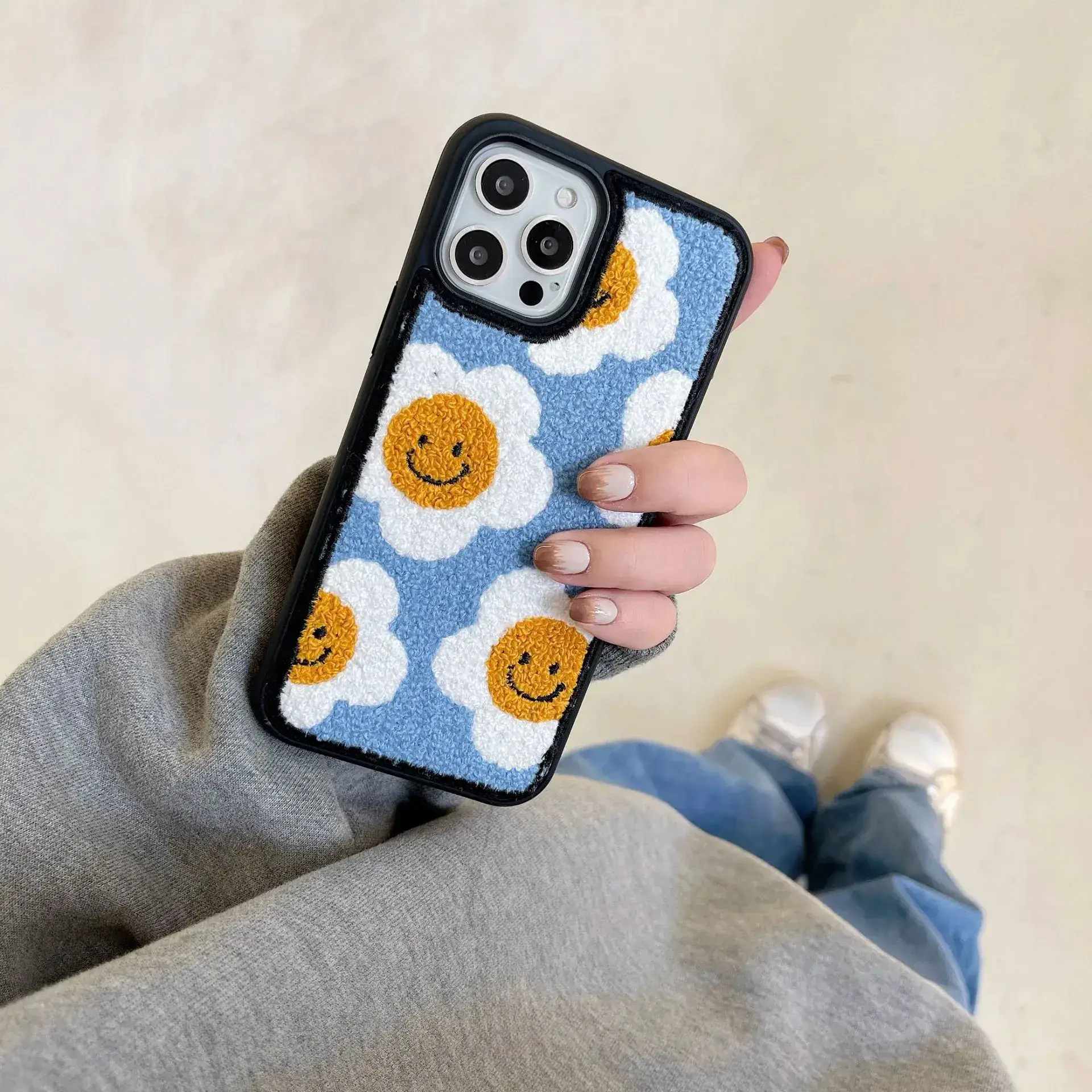 Autumn Winter Plush Sunflower iPhone 17 Pro Max Case - Image 3