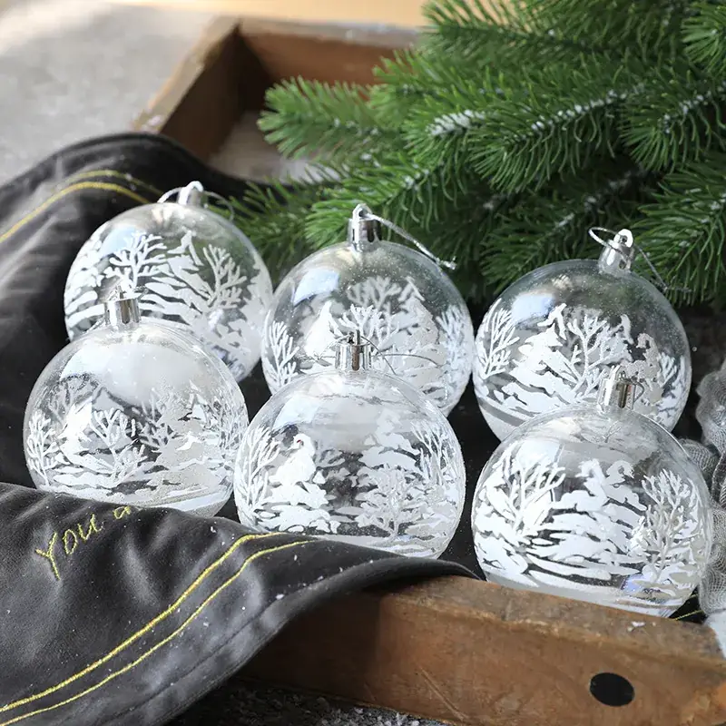 6CM Handmade Painted Christmas Balls Set - Image 3