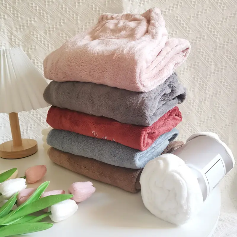 Coral Fleece Warm Loose Cropped Pants Set