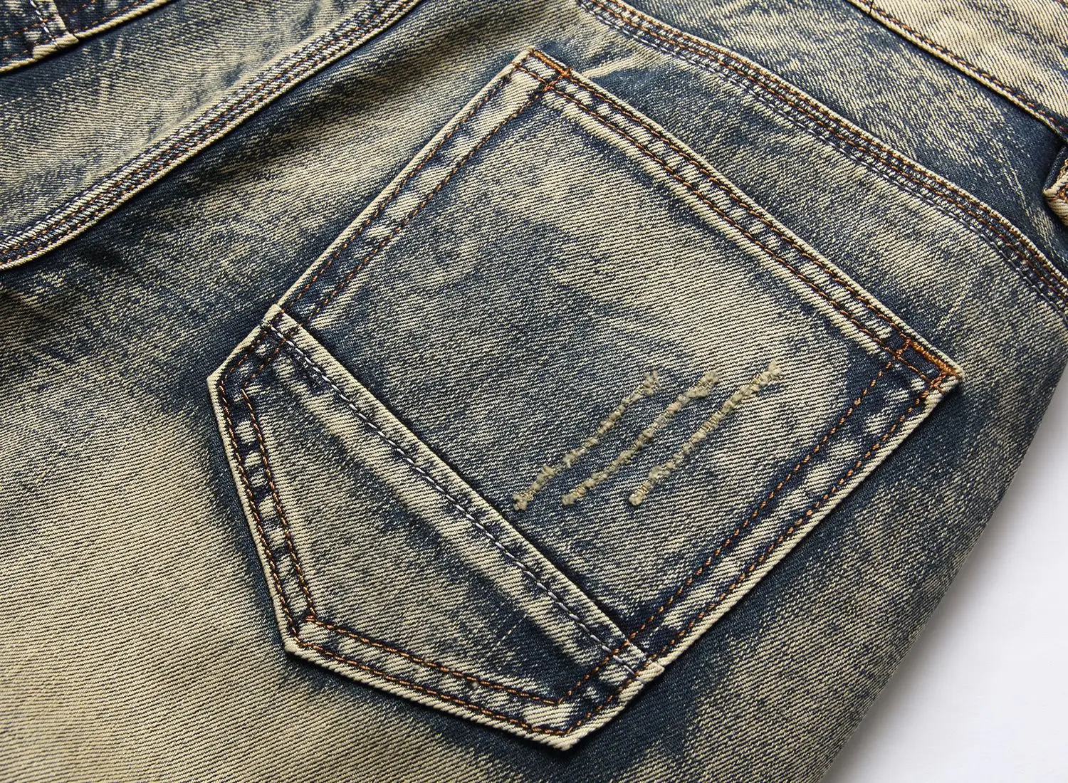 Men Denim Shorts with Multiple Hole Design — feature 5