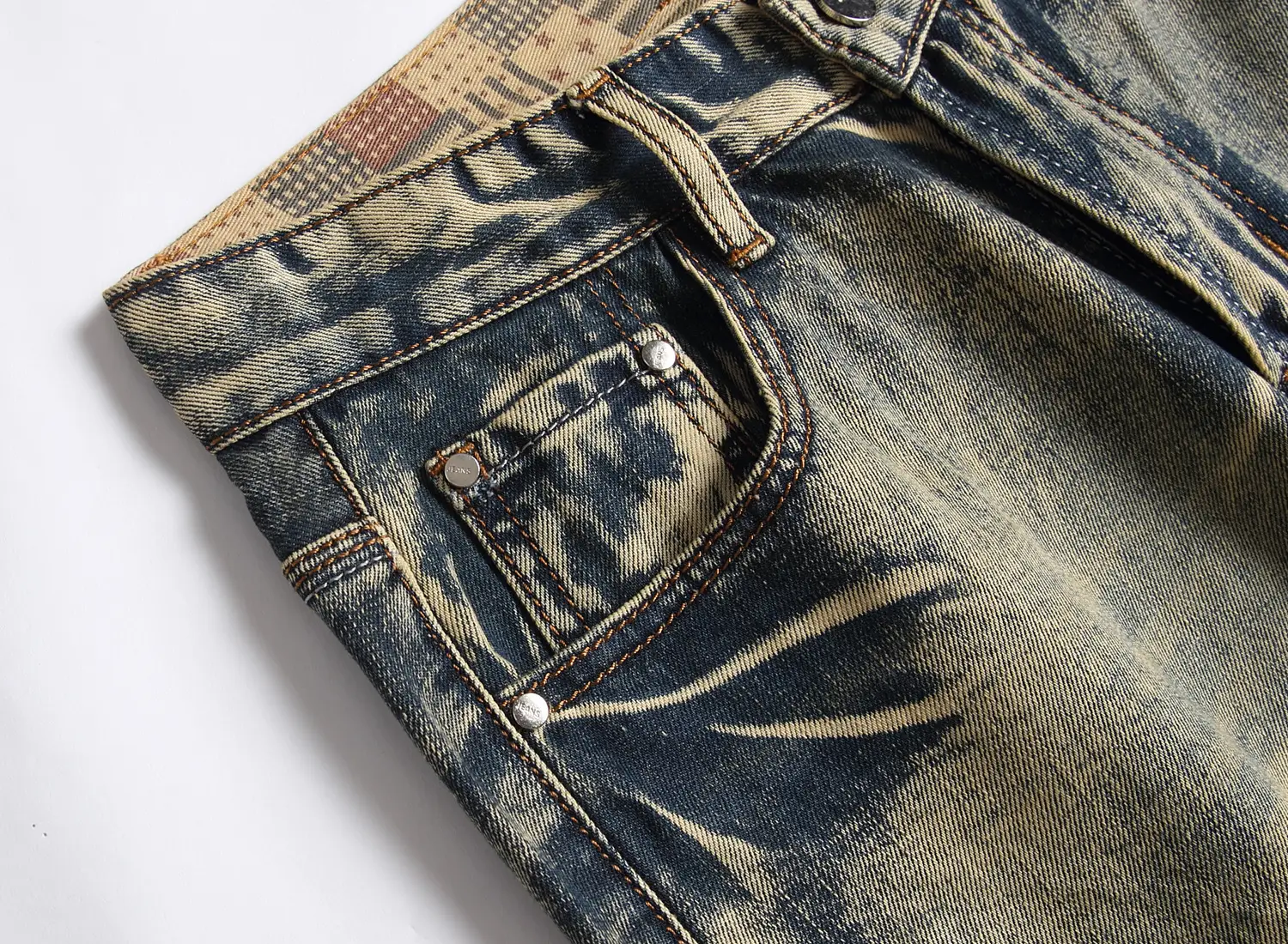 Men Denim Shorts with Multiple Hole Design — feature 7