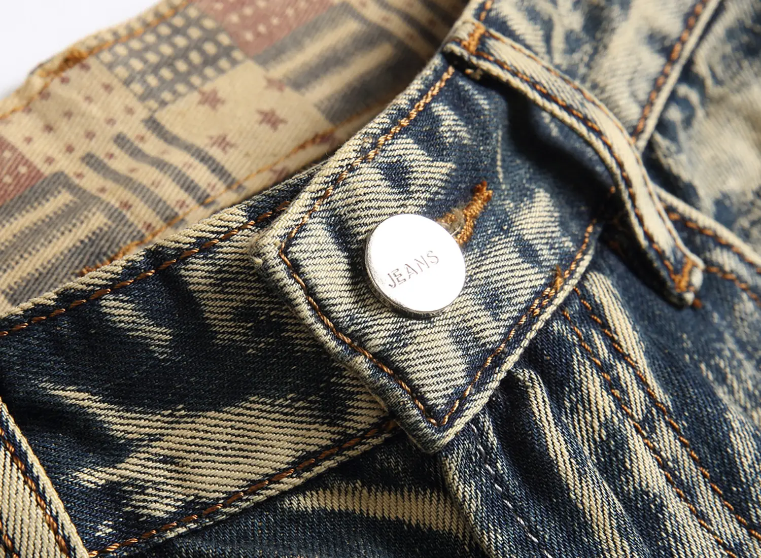 Men Denim Shorts with Multiple Hole Design — feature 8