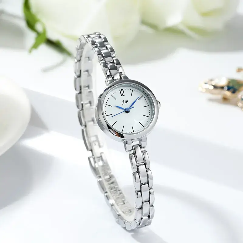 Women's Silver Quartz Bracelet Watch for Girls - Image 5
