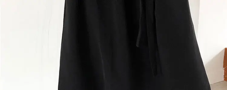 Black French Hepburn Style Long Dress for Women — feature 31