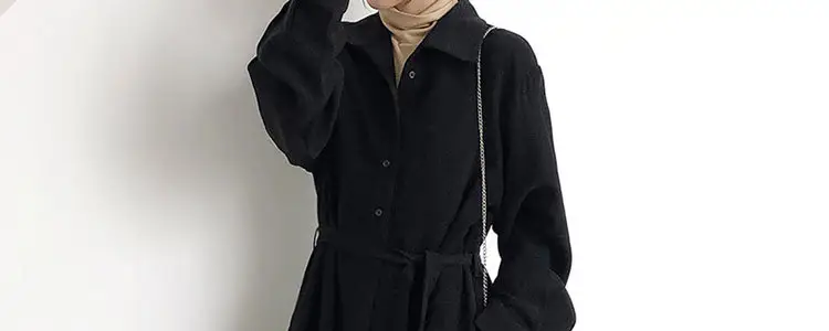 Black French Hepburn Style Long Dress for Women — feature 34