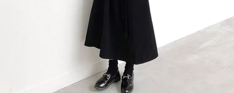 Black French Hepburn Style Long Dress for Women — feature 6