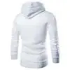 Men's Black Hooded Long Sleeve Sweater with Zipper — feature 7
