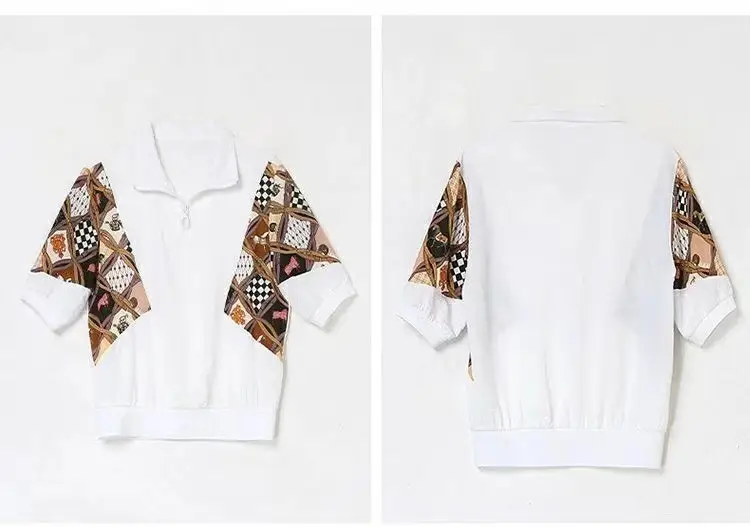 Women's White Printed Polo Pants Set Summer 2023 — feature 21