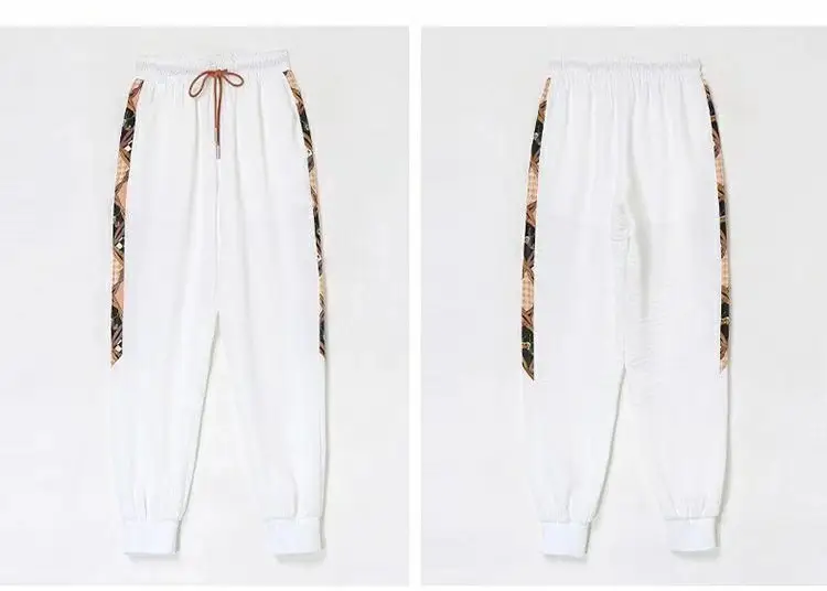 Women's White Printed Polo Pants Set Summer 2023 — feature 22