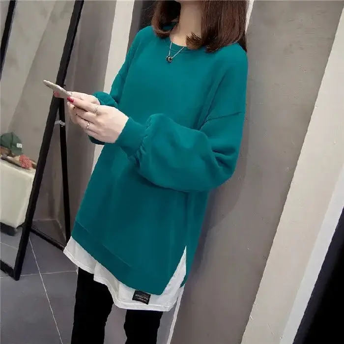 Plus Size Women 2025 Winter Sweatshirt Set Teal - Image 12