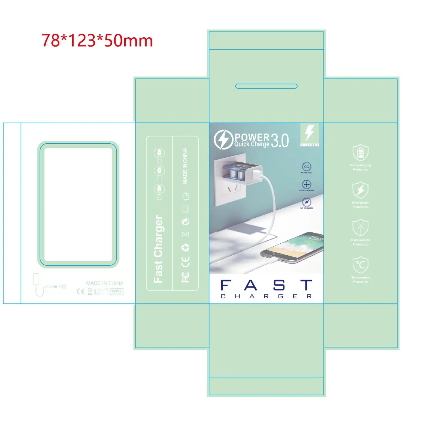 4USB Fast Charger for Mobile Phones Travel Charging Head