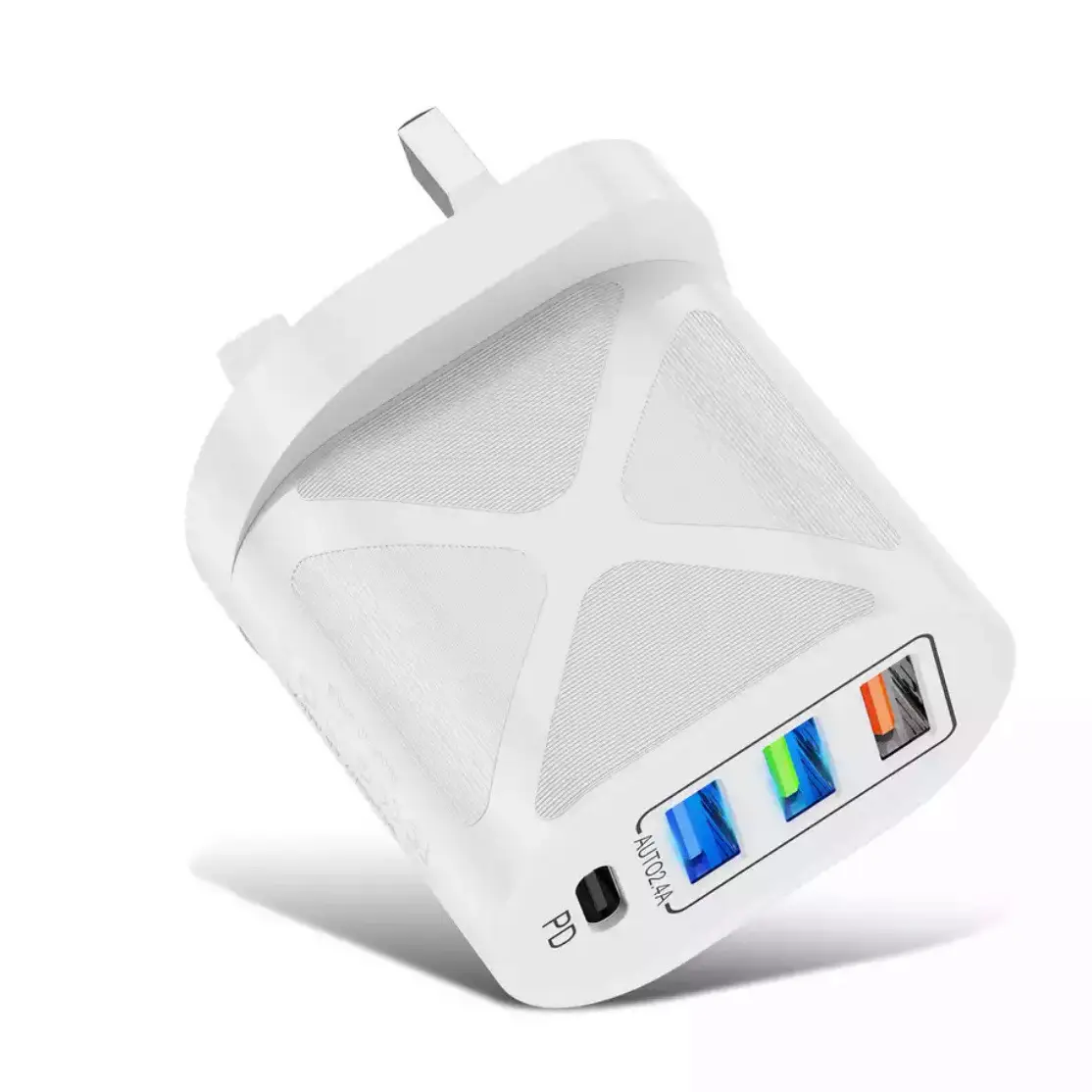 3usb PD Fast Charging Head White Multi-Port Charger - Image 4