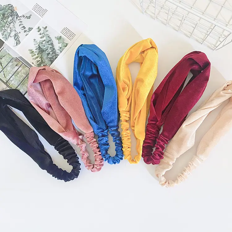 Elastic Washable Hair Band Autumn Winter Velvet Black - Image 9