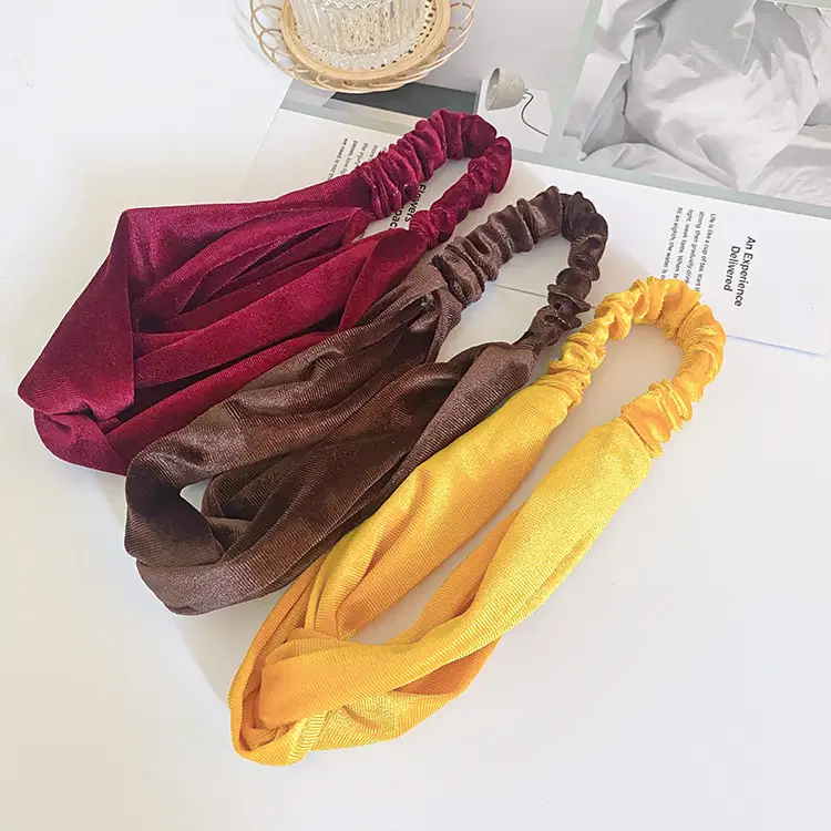 Elastic Washable Hair Band Autumn Winter Velvet Black - Image 11