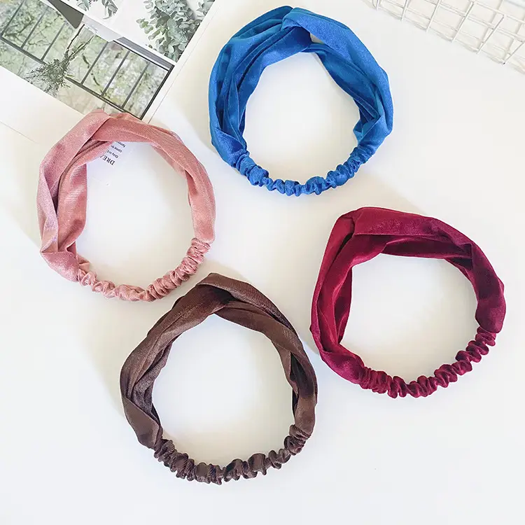Elastic Washable Hair Band Autumn Winter Velvet Black - Image 12