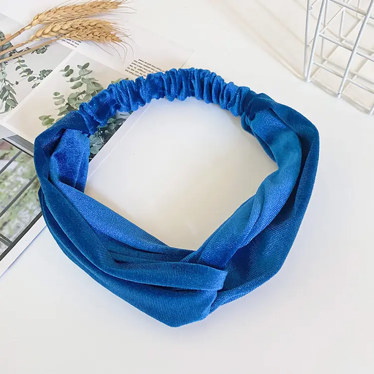 Elastic Washable Hair Band Autumn Winter Velvet Black - Image 2