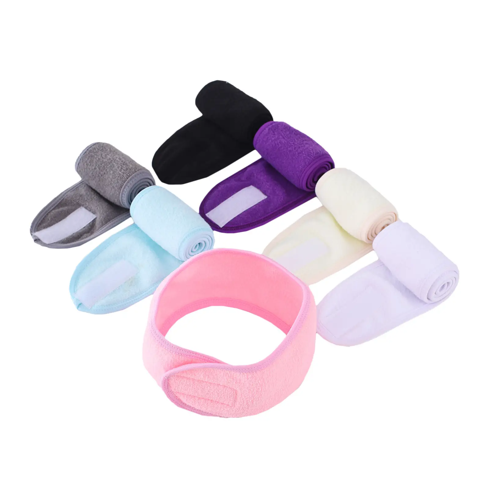 Black Crossbody Yoga Headband with Hook and Loop Closure - Image 11