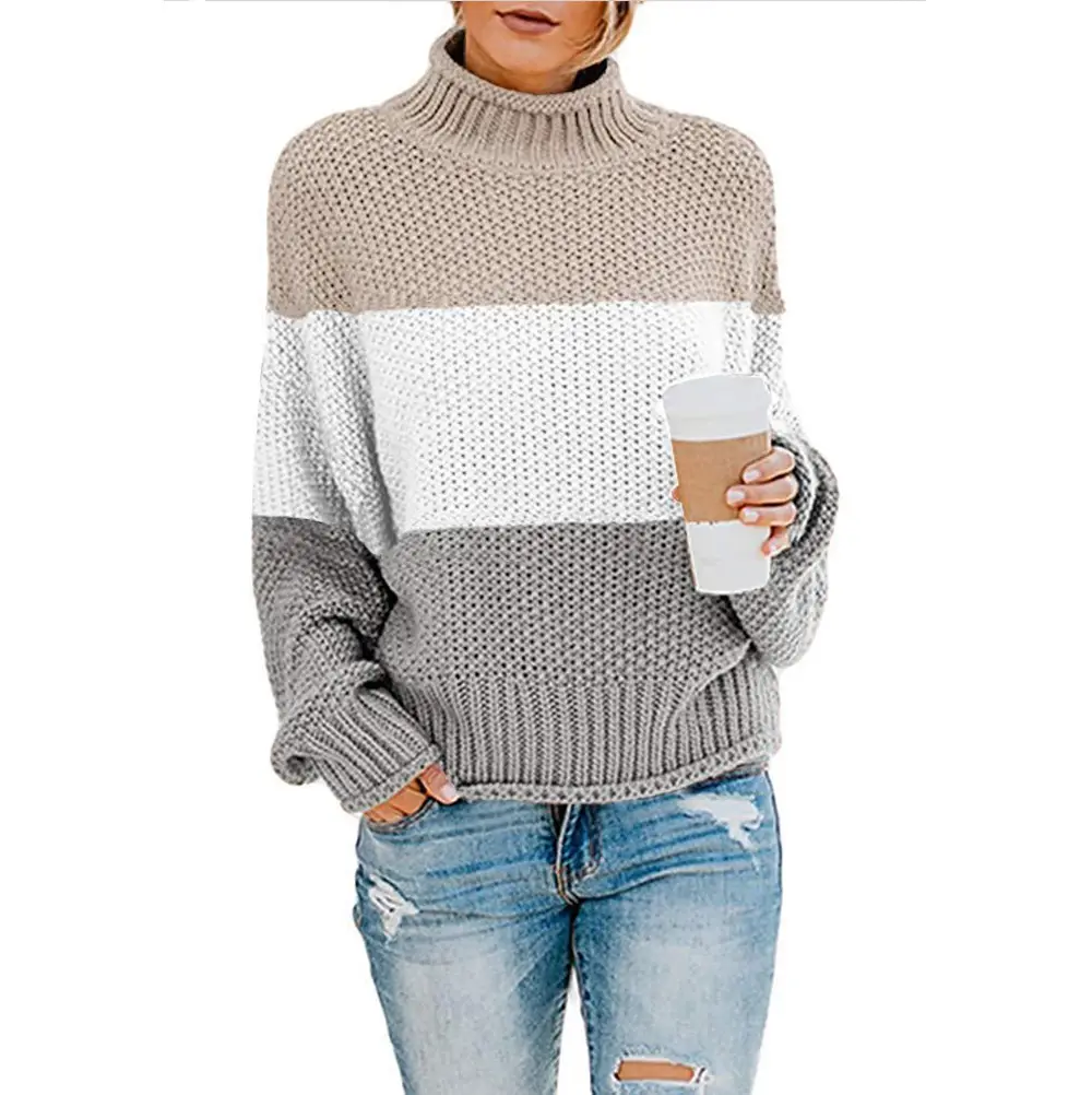 Maroon Knit Sweater High Collar Elegant Commuter Style - Image 17