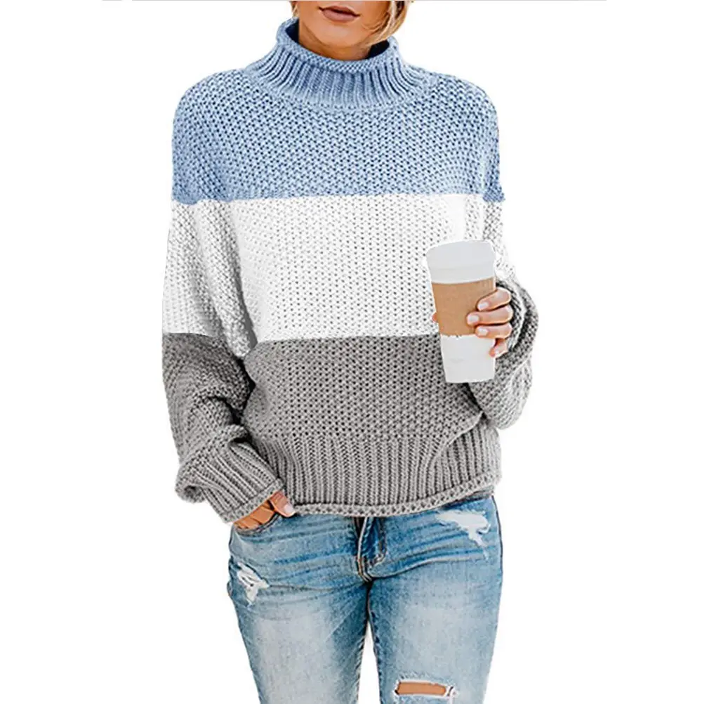 Maroon Knit Sweater High Collar Elegant Commuter Style - Image 18