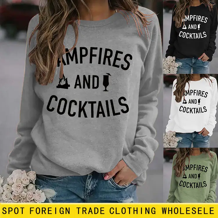 Women's Red Campfires & Cocktails Sweatshirt - Image 14