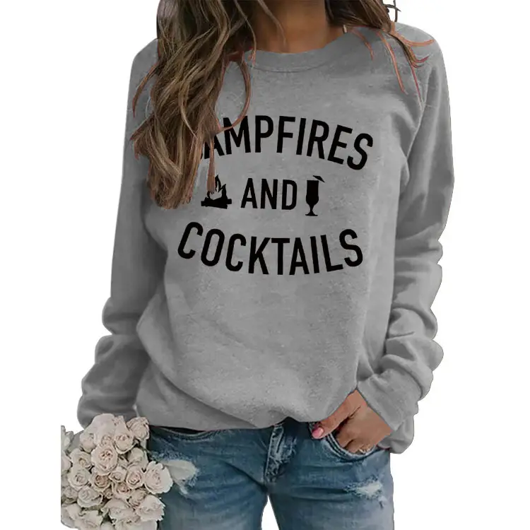 Women's Red Campfires & Cocktails Sweatshirt - Image 18
