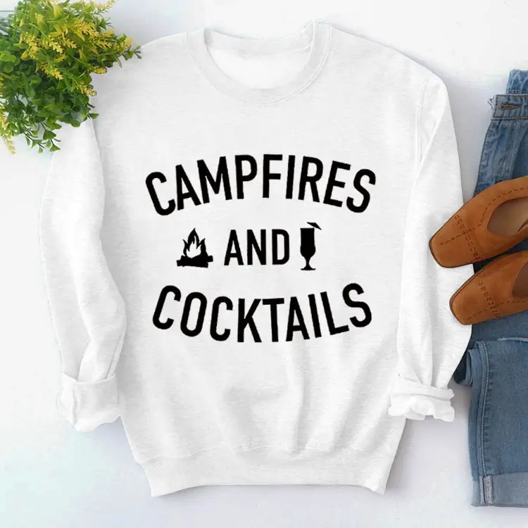 Women's Red Campfires & Cocktails Sweatshirt - Image 2