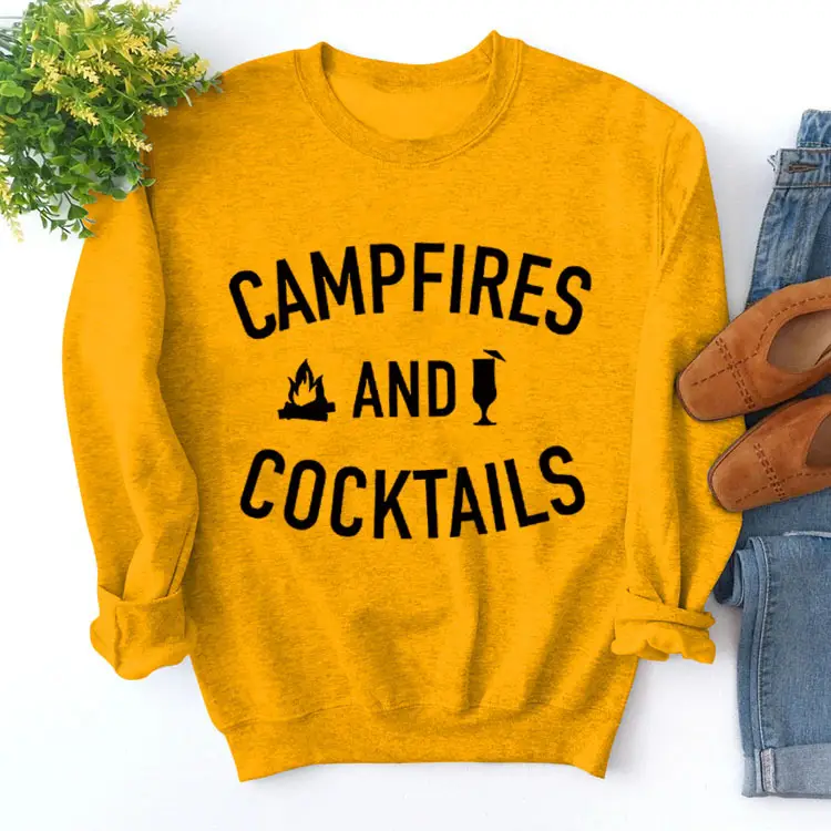 Women's Red Campfires & Cocktails Sweatshirt - Image 4