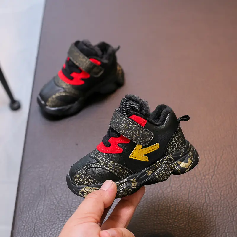 Winter New Baby Girl's Cotton Shoes Boys' Velvet Sneakers Baby Soft Sole Toddler Shoes 1-3 Years Old 2 Wholesale