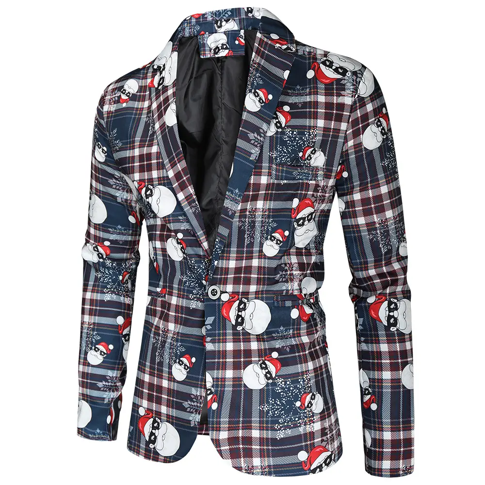 3D Printed Plaid Pajama Set for Men Winter Casual - Image 5