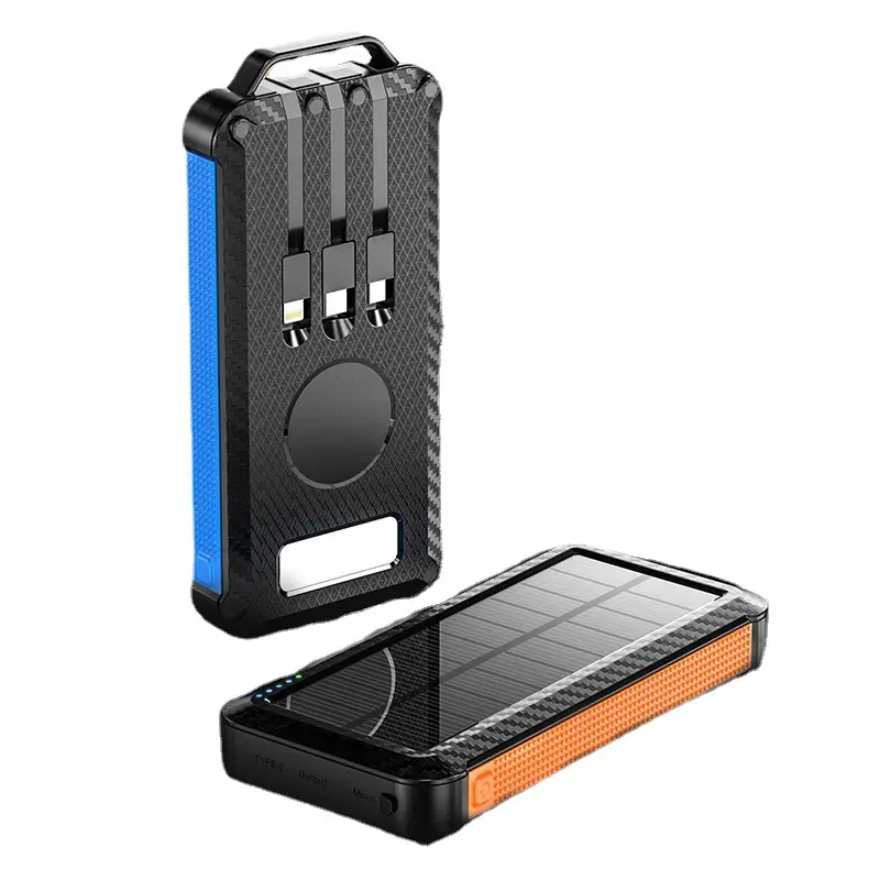 Solar Wireless Power Bank 20000mA Self-Wired Mobile Power - Image 9