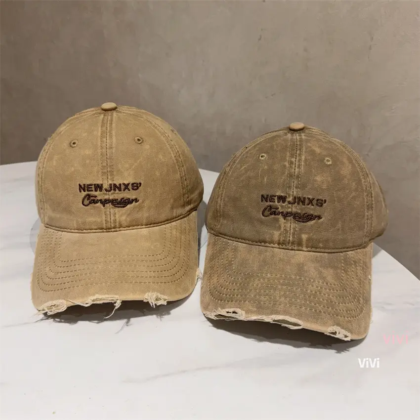 Purple Wash & Distressed Baseball Cap for Women with Letter Embroidery - Image 8