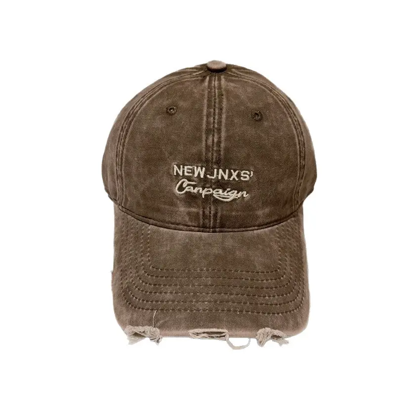 Purple Wash & Distressed Baseball Cap for Women with Letter Embroidery - Image 11