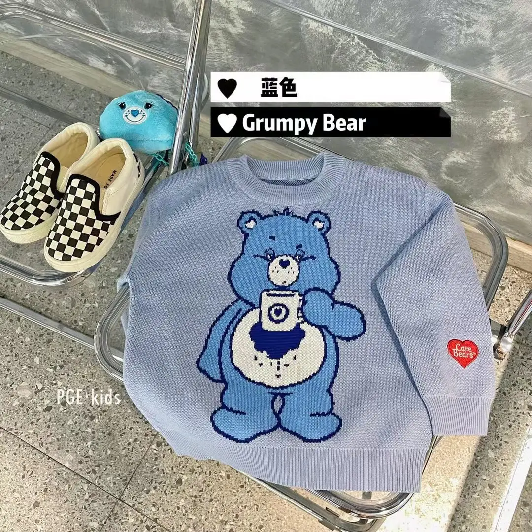 2022 Knitted Bear Sweaters Double Coat Boys Girls Cartoon - Image 2