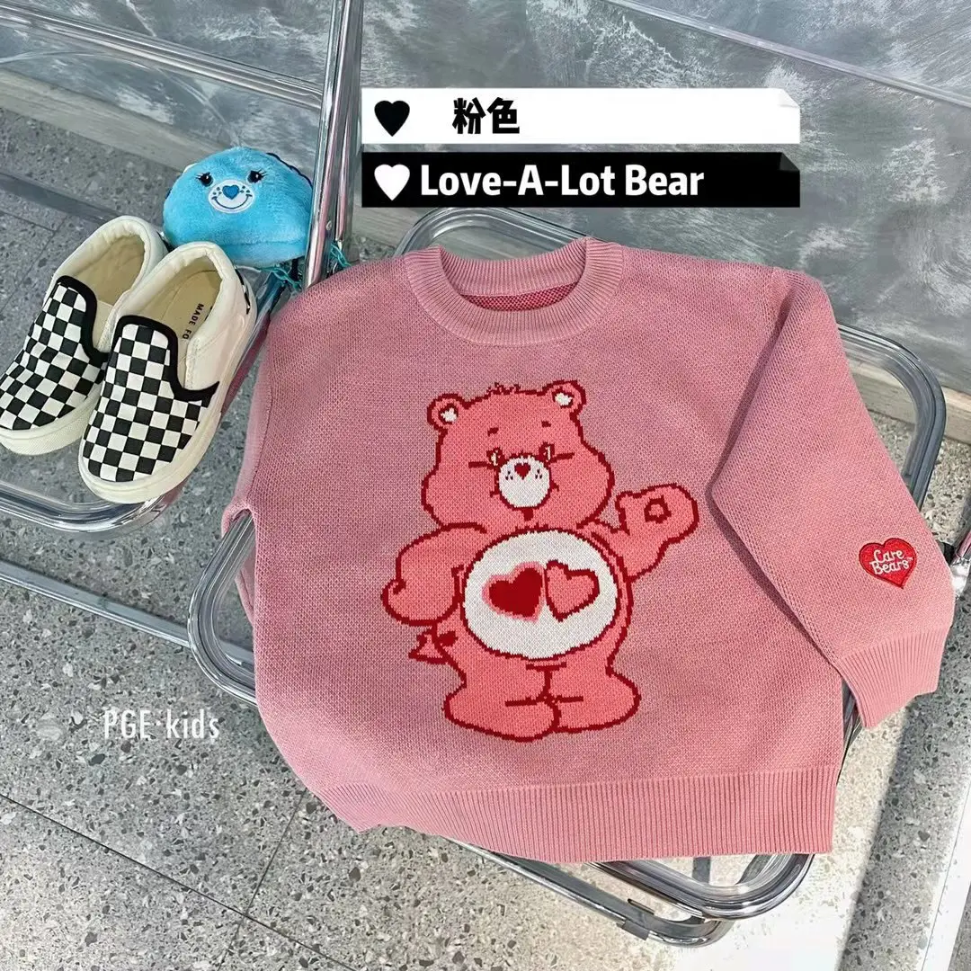 2022 Knitted Bear Sweaters Double Coat Boys Girls Cartoon - Image 3