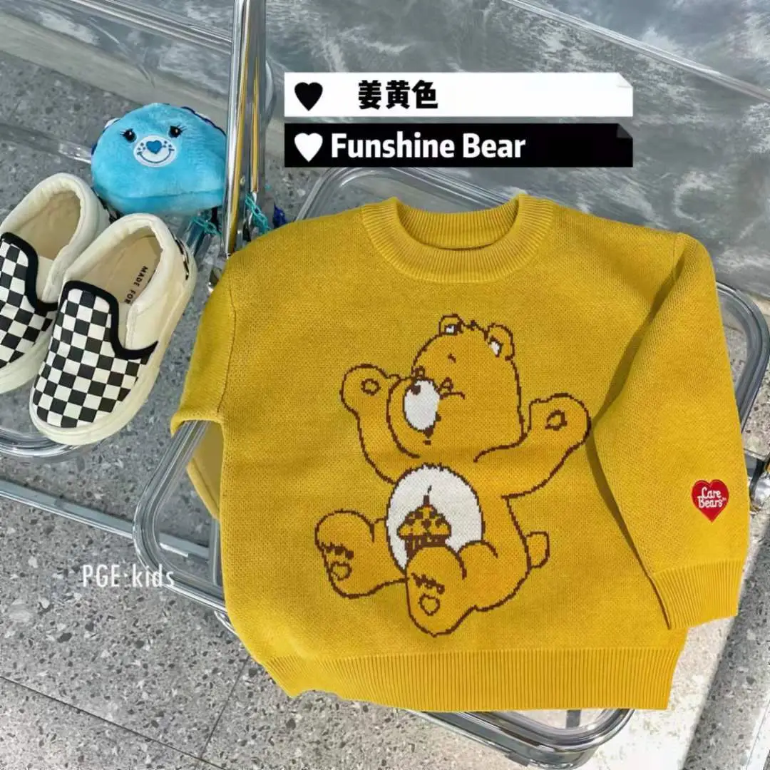 2022 Knitted Bear Sweaters Double Coat Boys Girls Cartoon - Image 4