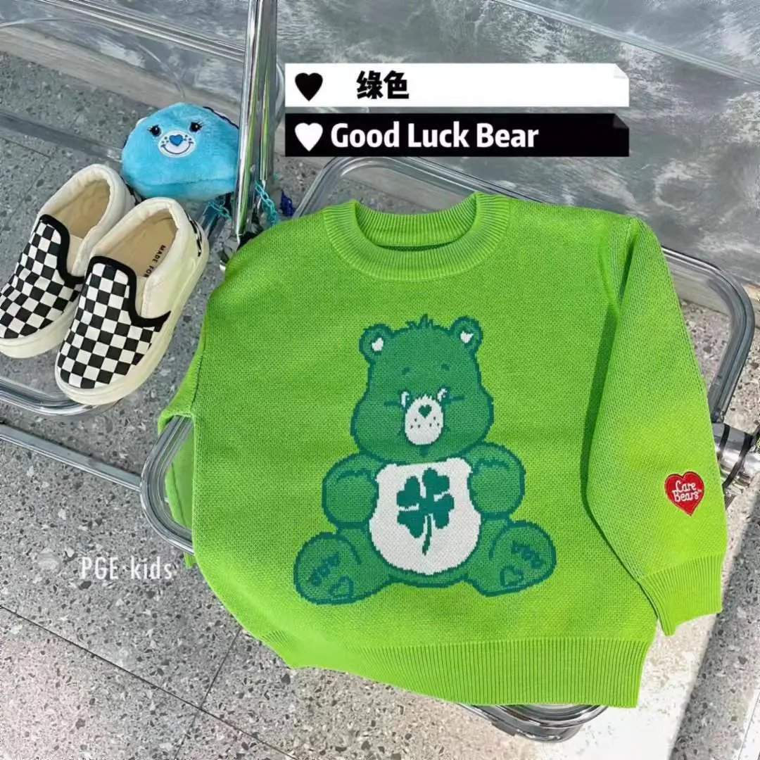 2022 Knitted Bear Sweaters Double Coat Boys Girls Cartoon - Image 5