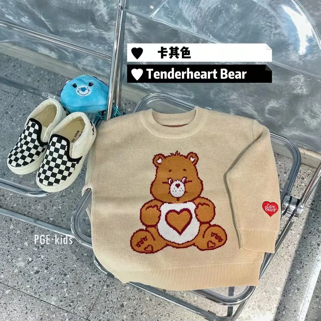 2022 Knitted Bear Sweaters Double Coat Boys Girls Cartoon - Image 6